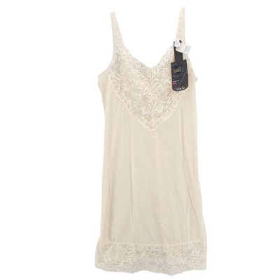 NWT VANITY FAIR Slip Lace Trim Smooth Nylon Pearl Blush VINTAGE Size 38 - 24"