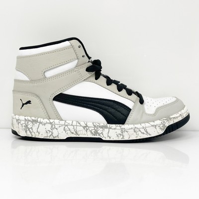 Кроссовки Puma Boys Rebound Mid 385615-01 Белые Баскетбольные Кроссовки Размер 6.5C