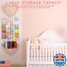 OAOLEER Hair Bow Holder Organizer for Girls，Hair Clips Headband Organizer Storage Wall Hanging Home Decor for Girls Room (1Pcs White 20Inch)