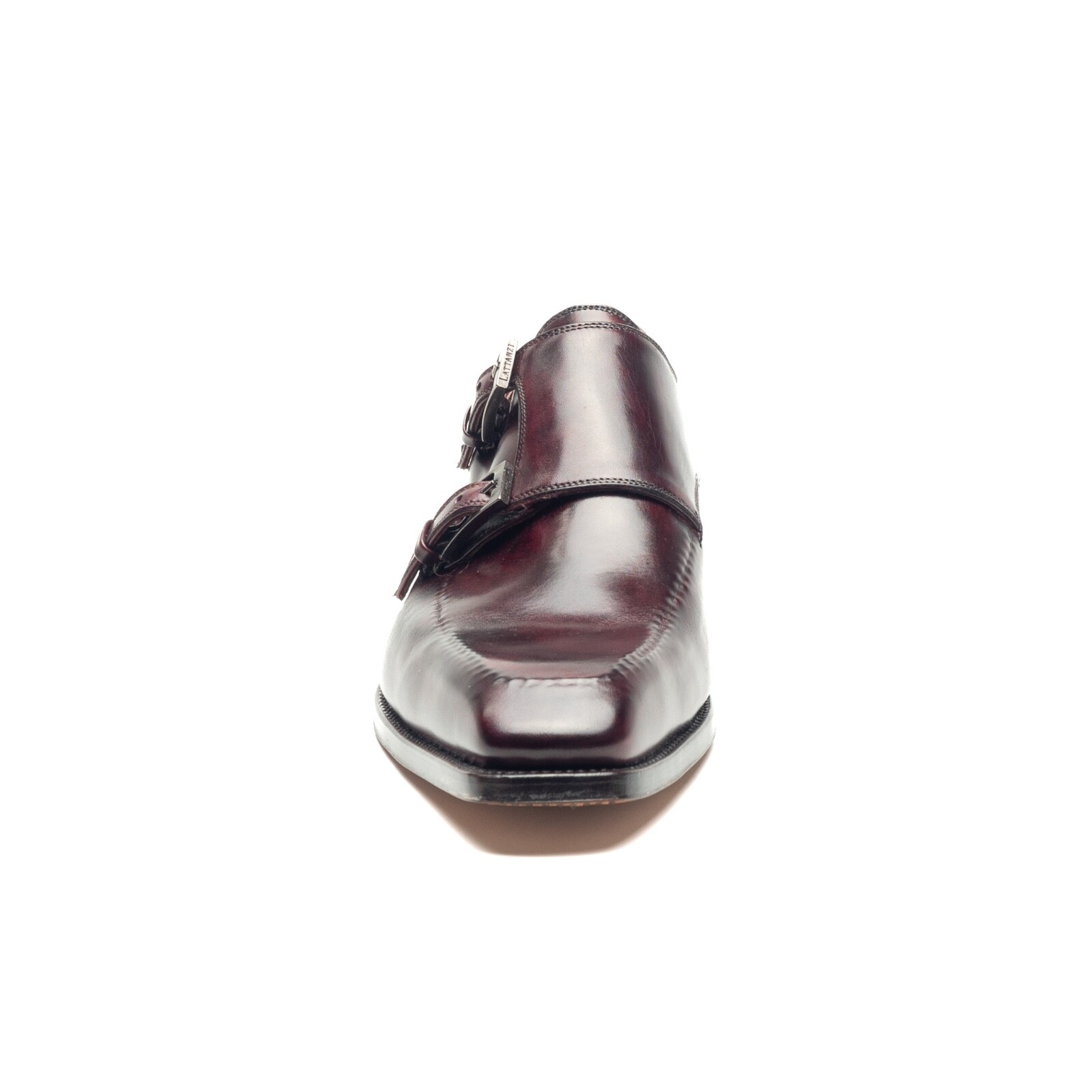 Pre-owned Santoni $6k Nwb Silvano Lattanzi Dress Shoes Red Brown Doublemonk Uk 6.5 Us 7.5 Eu 40.5
