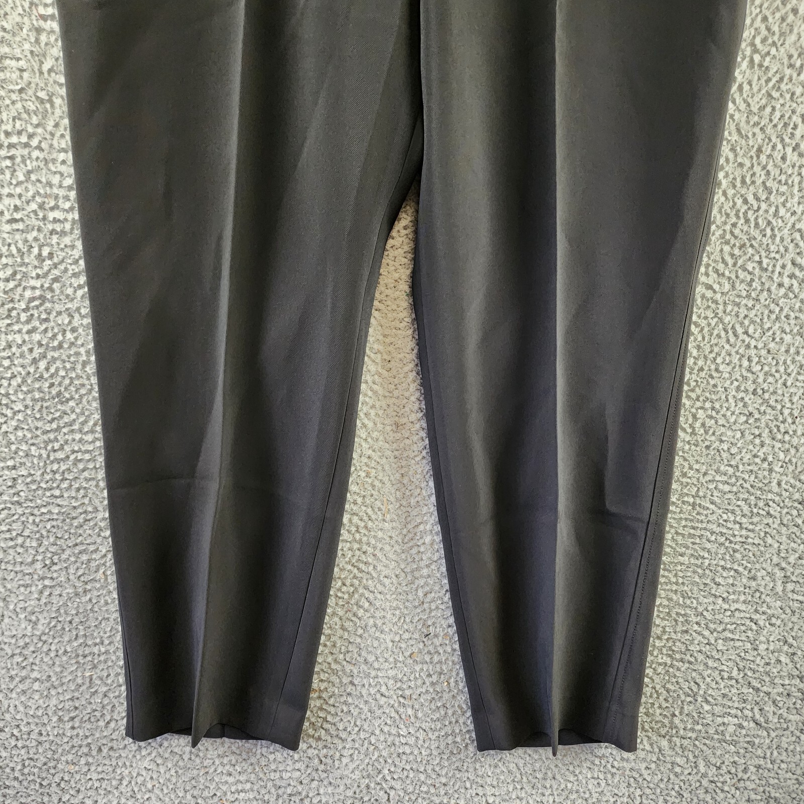 Anne Klein Slim-Leg Ankle Pants Women's 16 Black Extended Tab W/ Zip Fly Closure - Picture 2 of 13