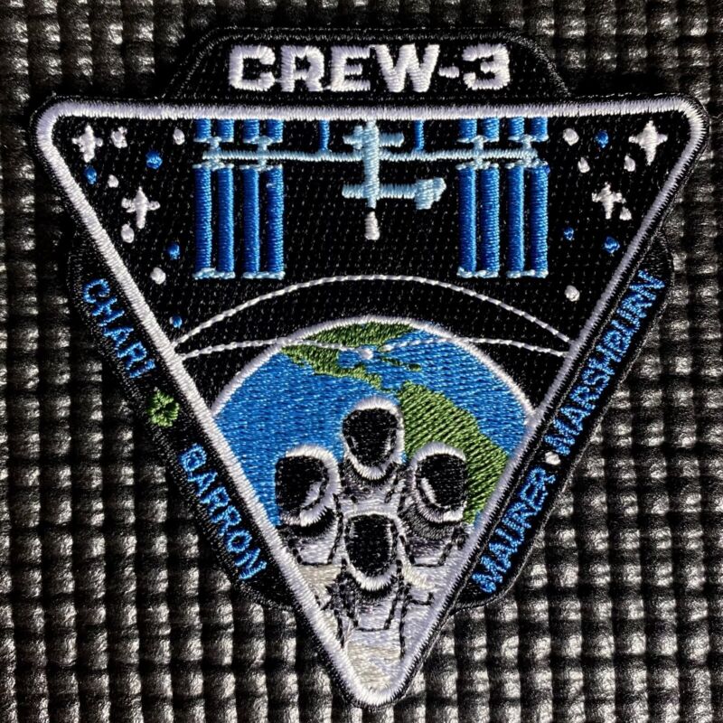 OFFICIAL SPACEX CREW-3- ASTRONAUT ISS NASA MISSION PATCH - 3.5”
