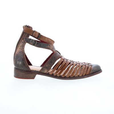 Bed Stu July F373158 Женские коричневые кожаные босоножки без застежки на ремешке Обувь 9