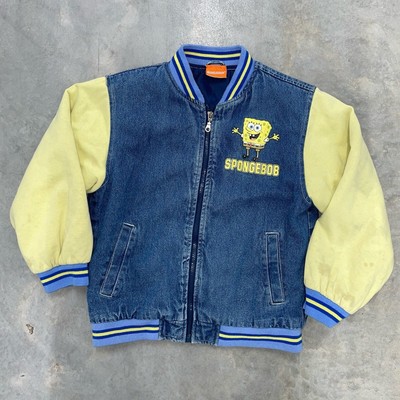 Boy s/Kid s VTG 2003 Nickelodeon SpongeBob SquarePants Bomber Jacket