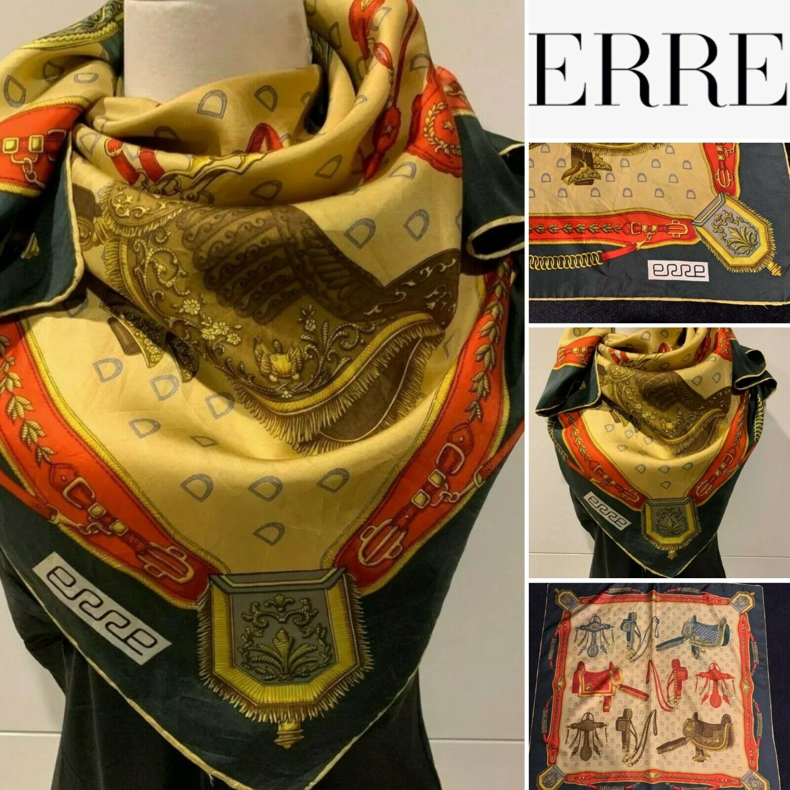 ERRE Italy Silk Twill Dk Green, Red ERRE Italy Silk Twill Dk Green, Red