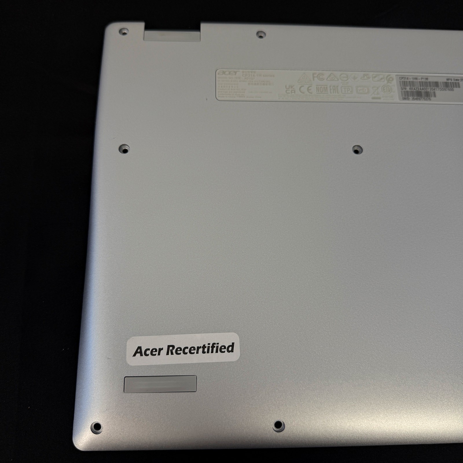 OEM Acer Chromebook Spin 314 CP314 1HN Bottom Case Cover Silver, photo 2 of 4