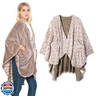 Bcareself Double-Sided Wearable Blanket, Ultra Soft Flannel Shawl, Reversible, with Pockets, for Women and Men, Home, Travel, Gift (Mink Brown, 58'' x 64'')
