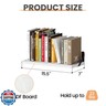 upsimples Floating Book Shelves for Wall, 15.7 Inches Wood Shelves for Living Room, Bathroom, Bedroom, Kitchen Storage and Decoration, White