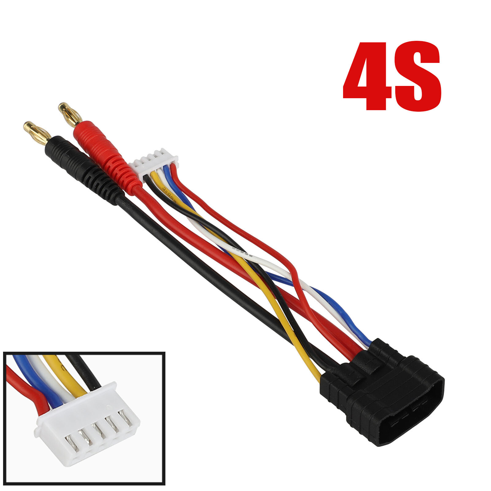 2S/3S/4S Lipo Battery Bullets Connector Cable Adapter for Traxxas TRX 1/8 RC Car