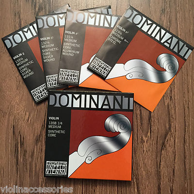 Thomastik Dominant 135B Violin String Set *1/4* Ball Ends (Medium,SyntheticCore)