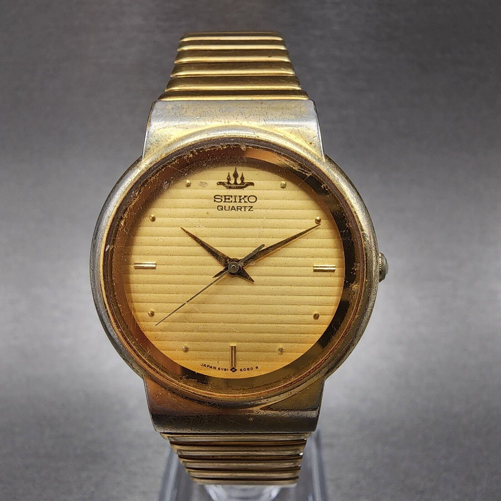 VTG Seiko Galaxy Watch Women 30mm Gold Dial Gold Tone Round VTG Seiko Galaxy Watch Women 30mm Gold Dial Gold Tone Round