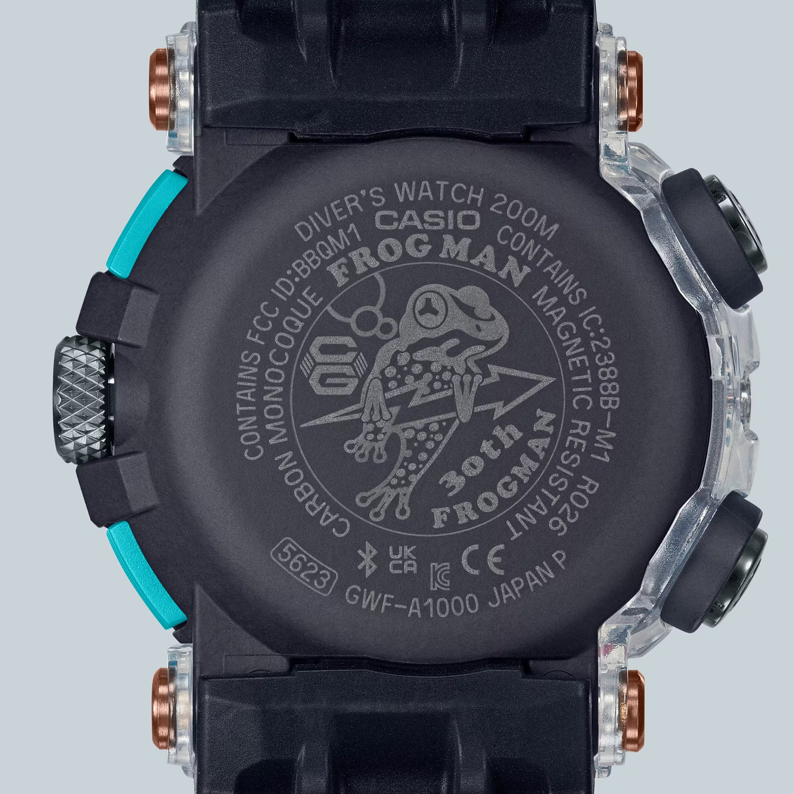 Pre-owned Casio G-shock Gwf-a1000apf-1ajr Frogman 30th Anniversary Poison Dart Frog Tough
