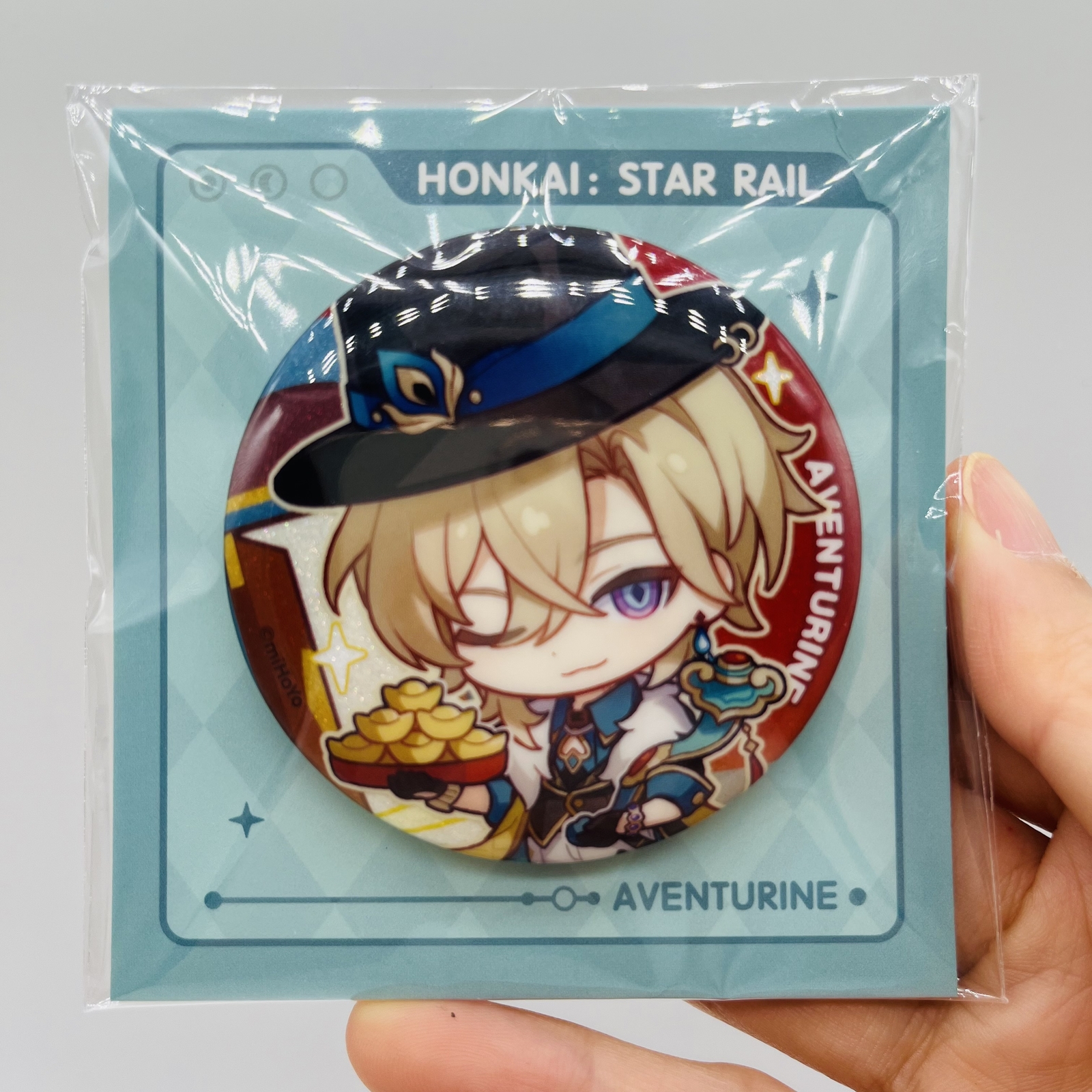 miHoYo Official Honkai Star Rail Aventurine Badge Tinplate
