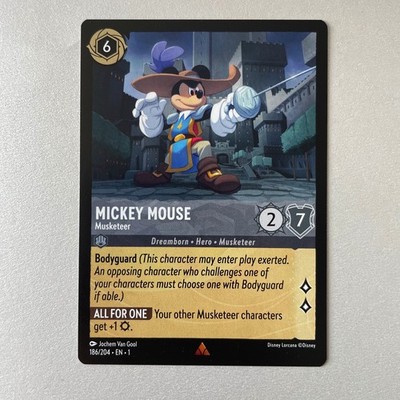 Lorcana First Chapter #186 Mickey Mouse Musketeer Rare