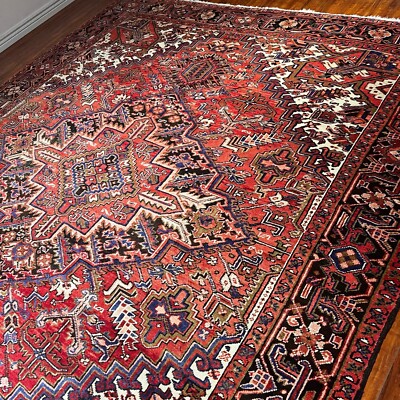 Superb Antique Heriz Hand-knotted Exquisite Rug 8  5  x 9  10  (INV55) 8x10