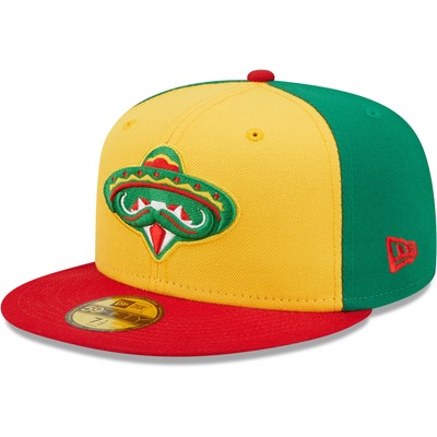 Men's New Era Yellow/Red Diamantes de Arkansas Copa De La Diversion 59FIFTY