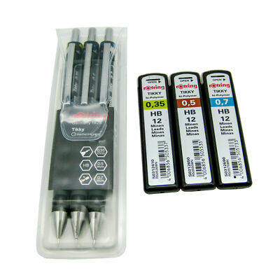 Rotring Tikky Druckbleistift Druckbleistift-Minen Druckbleistifte 3er Set Minen