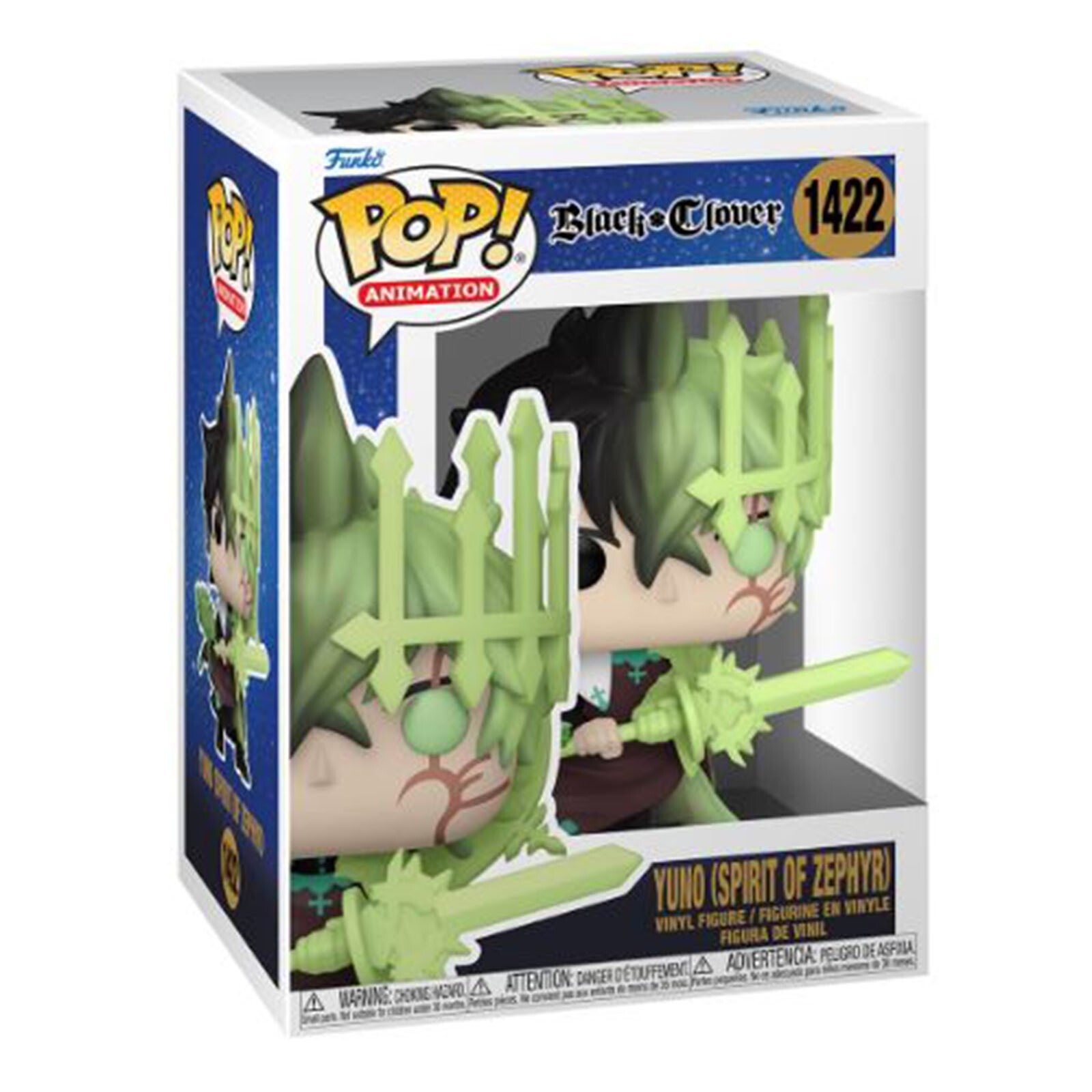 Виниловая фигурка Funko Black Clover POP Yuno Spirit Of Zephyr НОВИНКА В НАЛИЧИИ