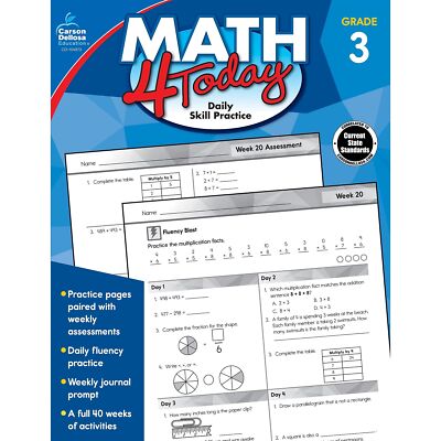 Carson Dellosa | Math 4 Today Workbook | 3rd Grade, 96pgs - Paperback