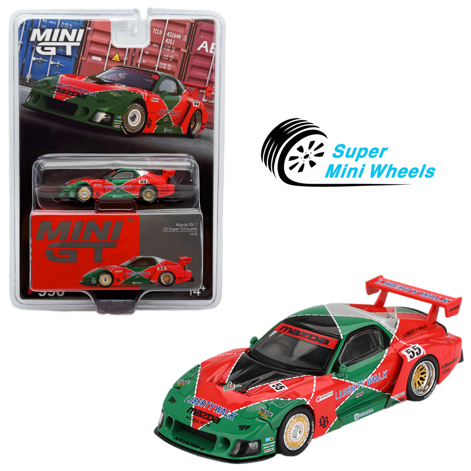 ミニカー MiNiGT LB-super silhouette Mazda RX-7 Mini GT 1:64 Mazda RX-7 LB-Super Silhouette 787B #990 | eBay