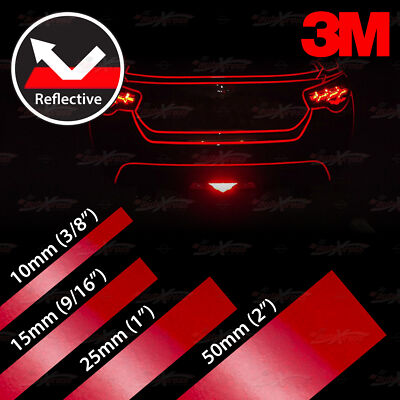 3M REFLECTIVE Conspicuity Self-Adhesive Roll PinStriping Decal Tape Stickers RED