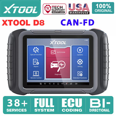 XTOOL D8 Auto Bidirectional Scanner All System Diagnostic CANFD E~cu Coding Tool