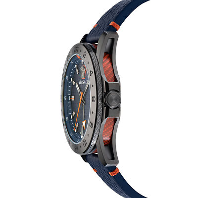 Pre-owned Versace Blue Mens Analogue Watch Sport Tech Ve2w00222