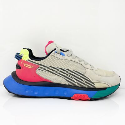 

Кроссовки Puma Mens Wild Rider Dazed 382925-01 Серые Повседневная Обувь Размер 8.5, Серый, Wild Rider Dazed