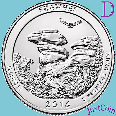 2016-D SHAWNEE NATIONAL FOREST (IL) QUARTER FROM ROLLS UNCIRCULATED 