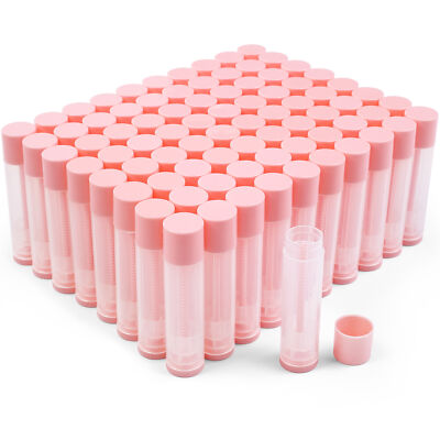 60 PACK Empty Lip Balm Tubes Bulk Twist-up Caps 3/16 Oz (5.5 ml) Container Tubes