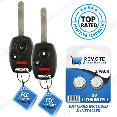 Replacement for 2007 2008 2009 2010 2011 2012 2013 Honda CR-V Remote Key Fob (2)