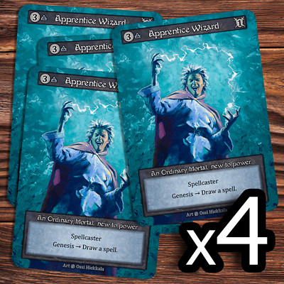 4x Apprentice Wizard - NM - Beta - Magic the Gathering