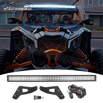 Fits Can-am Maverick X3 DS RS MAX Curved 52'' LED Light Bar Upper Roof Brackets
