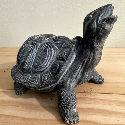 Garden Lawn Stone Ornament Decor Sprinkler Tortoise Turtle 7"