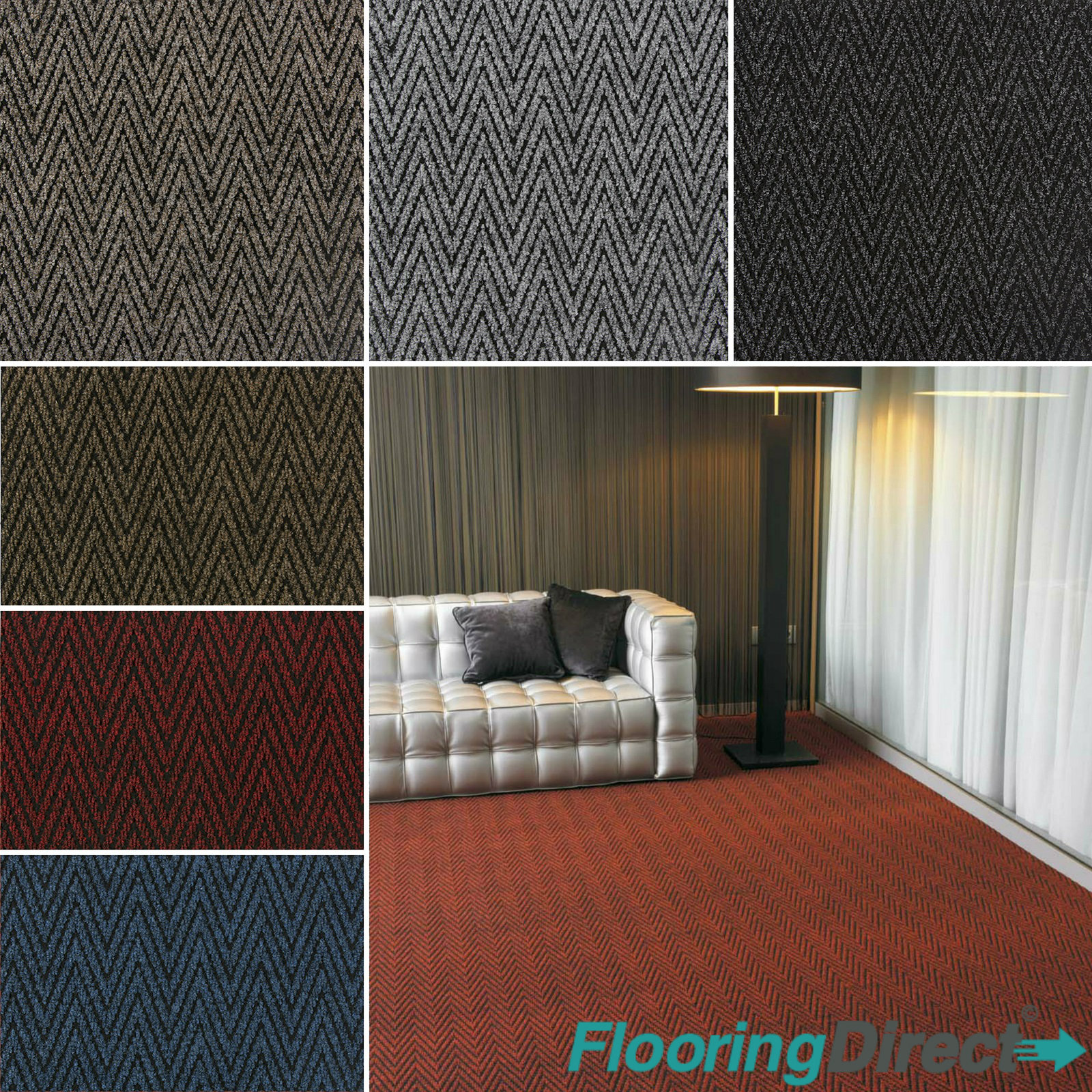 Barrier Entrance Matting Chevron Design Mat Hard Wearing Carpet Lobby