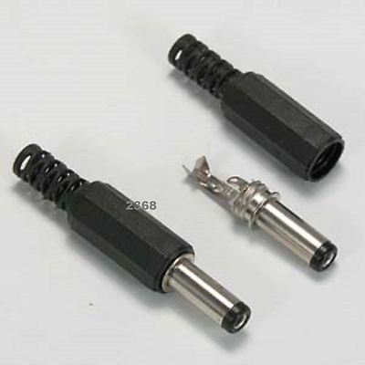 Lot 10 x 2.1mm x 5.5mm Male Power Plug 12V for Security CCTV - 12mm Long Barrel