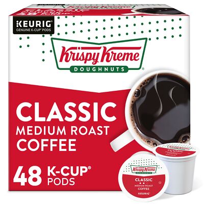 Krispy Kreme Doughnuts, Classic,  K-Cup Pods, Medium Roast Coffee, 48 Count