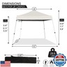Northroad 8x8ft Pop Up Canopy, Popup Outdoor Canopy Tent with Carrying Bag,Portable Gazebo Shelter for Patio,Deck,Garden,Beach（White）