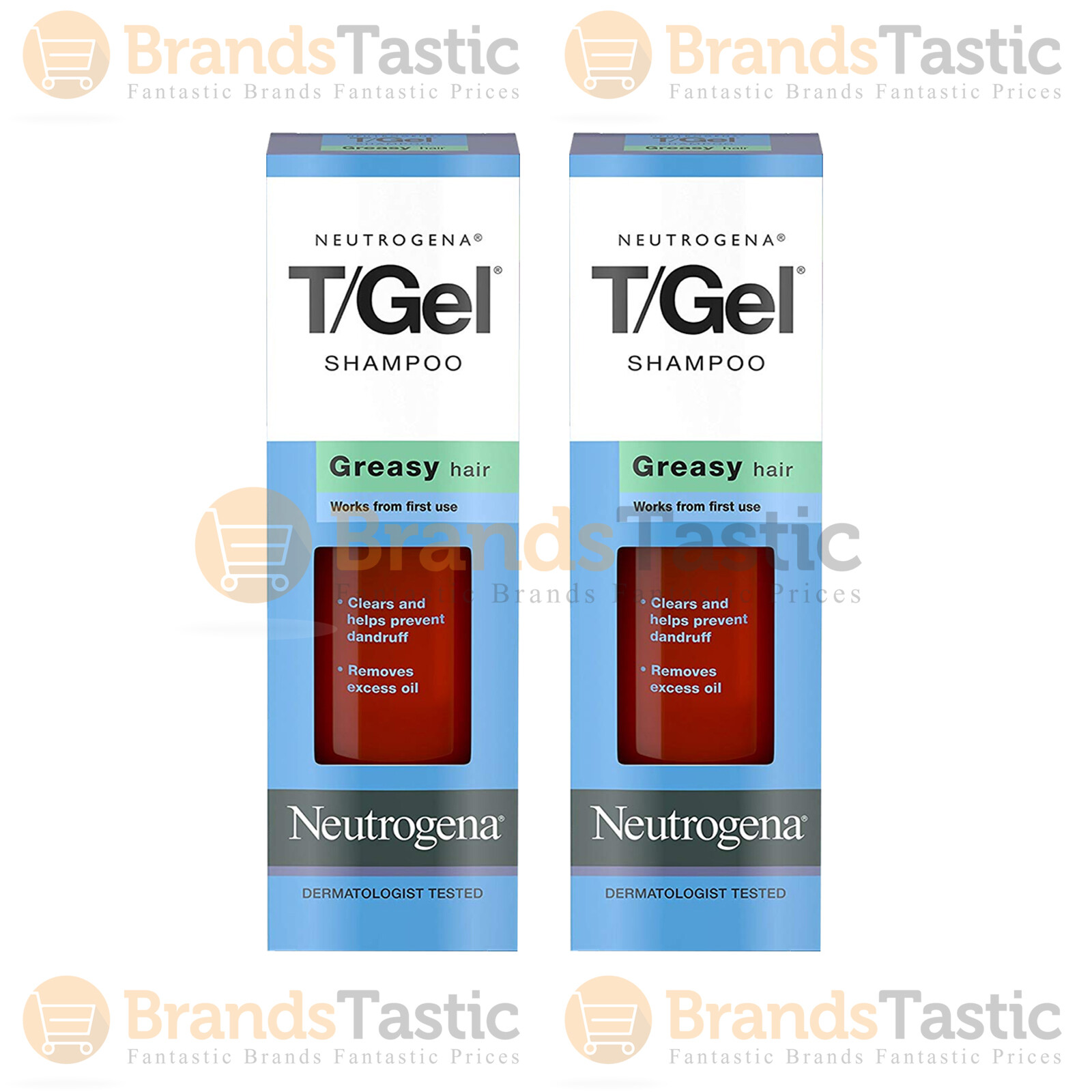 2 X Neutrogena T Gel Shampoo For Greasy Hair Dermatologist Tested