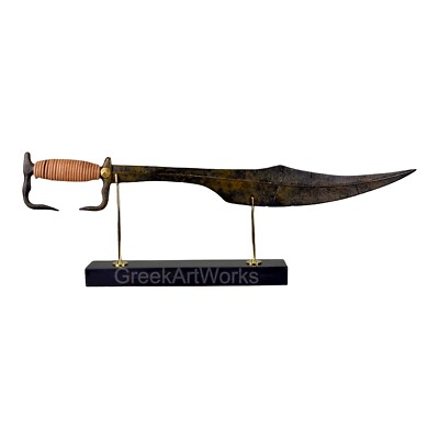 Spartan King Hero Leonidas Sword Ancient Greek Real Bronze Metal Art Sculpture