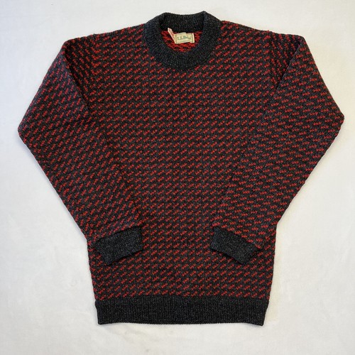 L.L. Bean birds eye knit 80s バーズアイ Vtg 80s LL BEAN Birdseye Sweater Heritage Navy Blue Norway