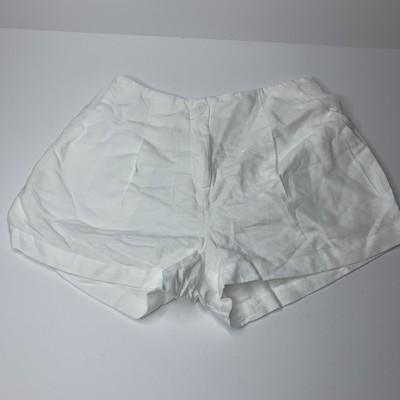 Venus White Viscose Cotton Blend Mid Rise Shorts Pockets Women s Size 4 NWOTs