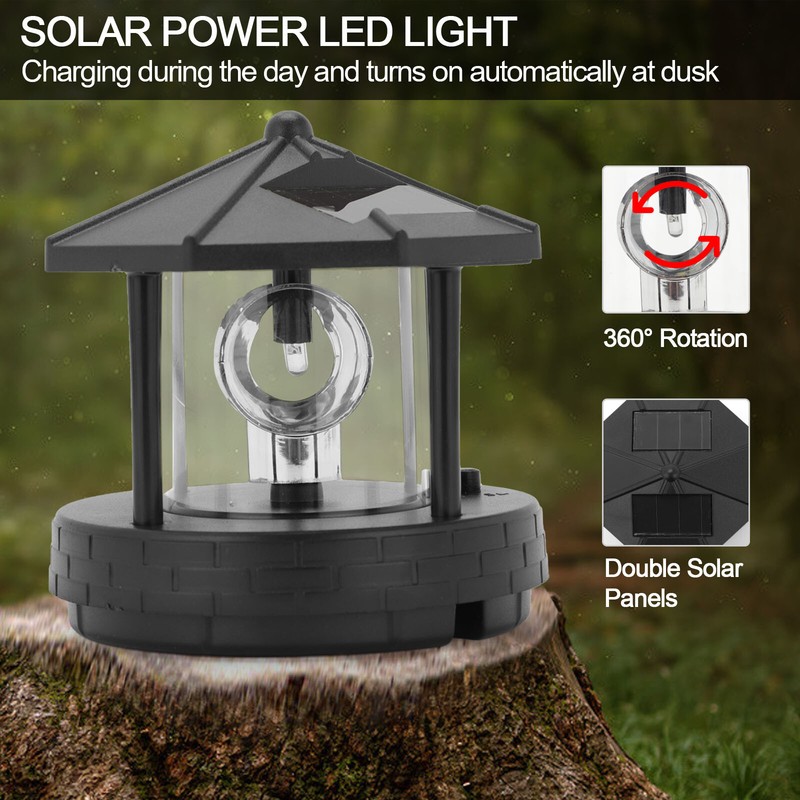 Solar Ersatzkopf für Deko Leuchtturm Rundum Leuchtfeuer Solarkopf | eBay