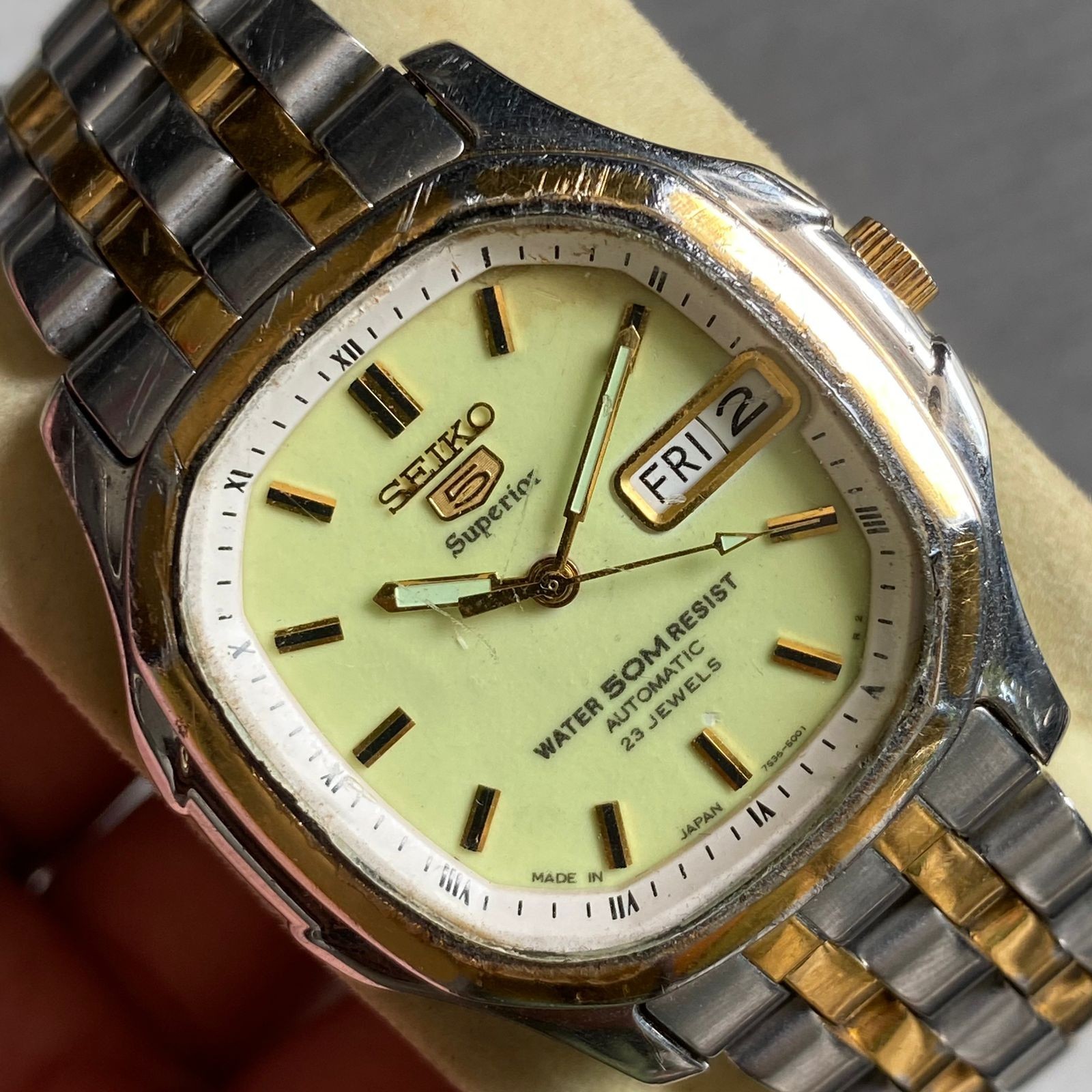 Rare Seiko 5 Superior SKZ040 Automatic Luminous Dial Day