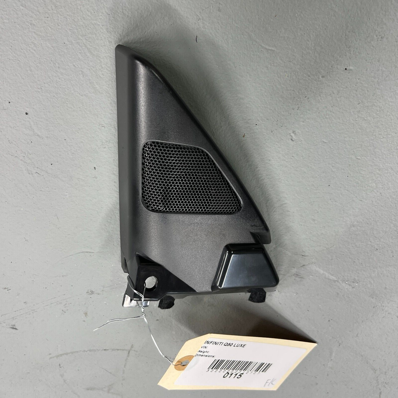 Used 18-20 INFINITI Q50 FRONT LEFT DRIVER SIDE DOOR CORNER SPEAKER TRIM COVER OEM