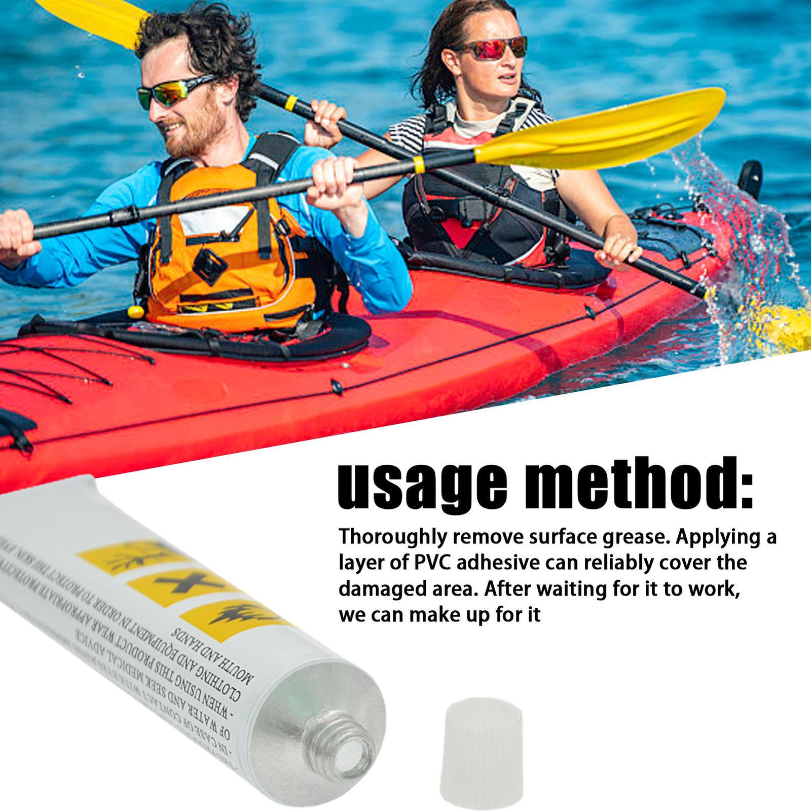 2PCS PVC Repair Glue 30ml Waterproof Paddle Boat Repair Patch Glue Kayak Glue