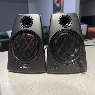 Logitech Z130 3.5mm Jack WIRED COMPUTER Speakers TESTED WORKING