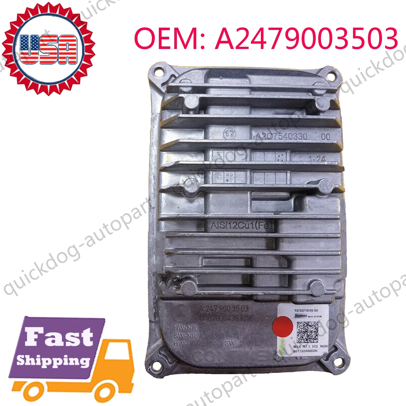 OEM A2479003503 LED HEADLIGHT CONTROL MODULE FOR MERCEDES W205