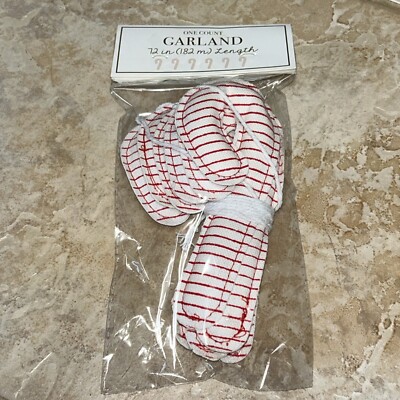 Candy Cane Cloth Soft Garland Holiday Christmas 72  Country Horizon Co.