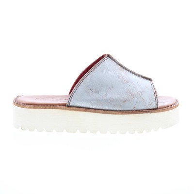 Bed Stu Fairlee II F395005 Женские босоножки-слипоны из серебристой кожи, туфли-лодочки 7